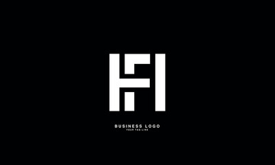 HF, FH, H, F, Abstract Letters Logo Monogram