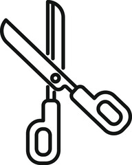 Hair scissors icon outline vector. Spray face curl. Woman salon treatment