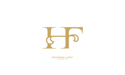 HF, FH, H, F, Abstract Letters Logo Monogram