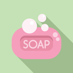 Hand soap icon flat vector. Morning treatments. Organic harvest medical