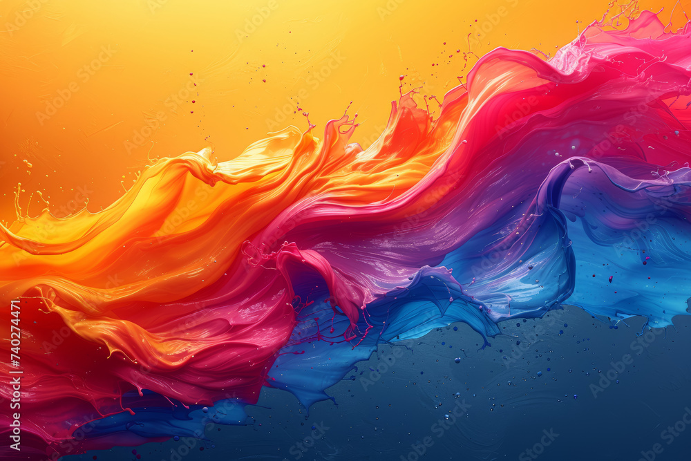 Poster a blank canvas gradually filling with vibrant strokes of inspiration, capturing the evolving and dyn