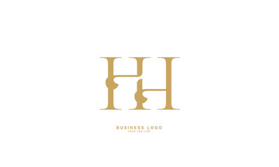 H, HH, Abstract Letters Logo Monogram