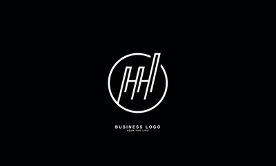 H, HH, Abstract Letters Logo Monogram