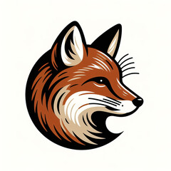 Fox head logo. illustration on white background