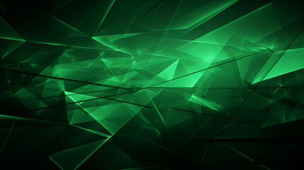 Abstract green gradient textured background with dynamic, technology background, glowing light rays