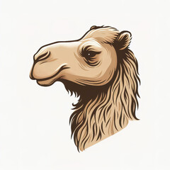 Camel head logo. illustration on white background