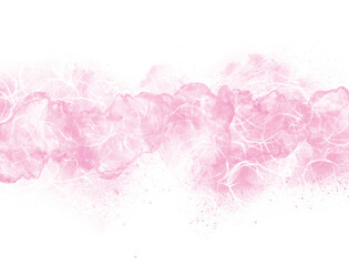 Horizontal Pink Ink Cloud Overlay