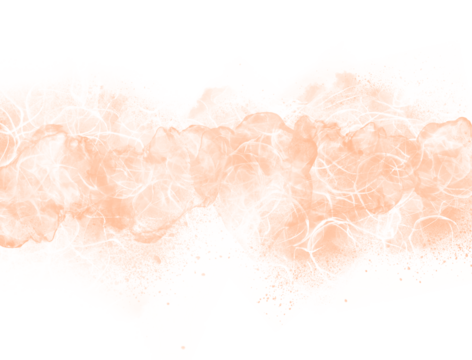 Horizontal Peach Ink Cloud Overlay