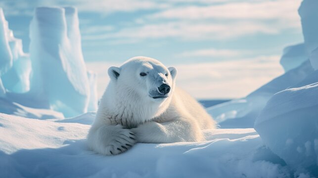 the ethereal realm of polar wildlife through breathtaking images capturing their untamed beauty.