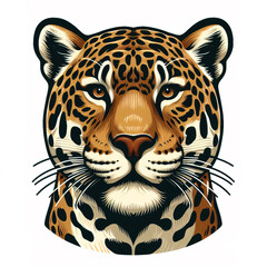 Jaguar head logo. illustration on white background