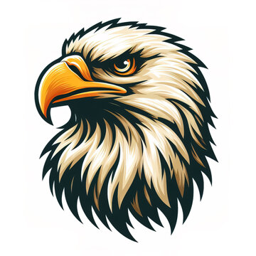 Eagle head logo. illustration on white background