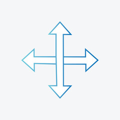 3d four arrow icon design vector isolated. Vector illustration. Eps file 426.