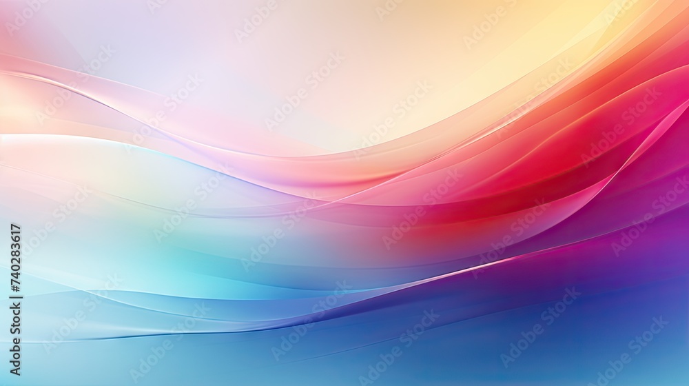 Poster vibrant abstract blend of colorful waves for dynamic background design