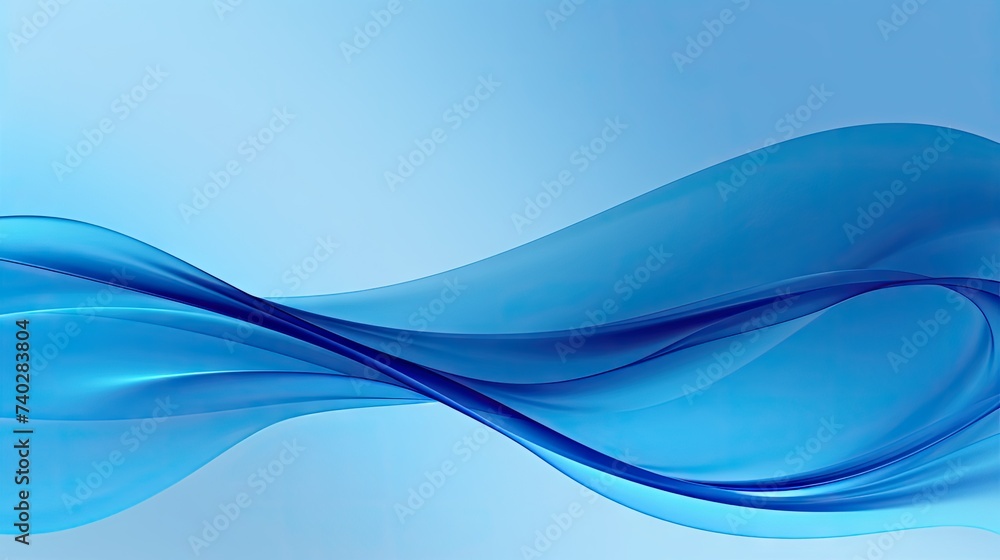 Poster elegant abstract blue waves background with smooth curves and blurred lines