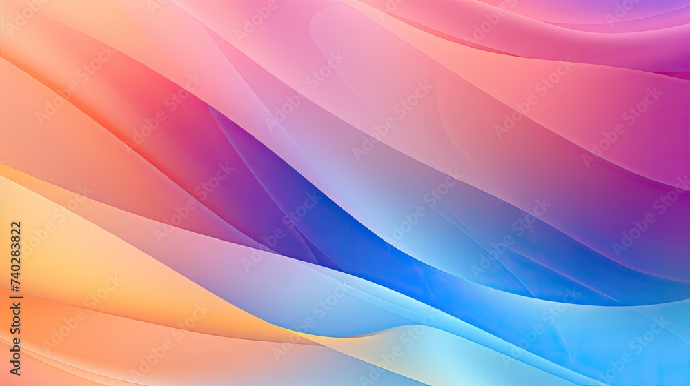 Poster vibrant abstract colors blend in a smooth and mesmerizing gradient background
