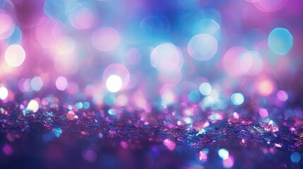 Vibrant Purple and Blue Lights Abstract Background with Glitter Effect