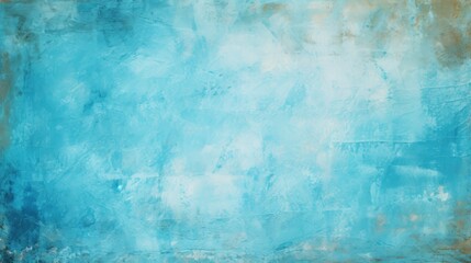 Ethereal Abstract Canvas in Tranquil Blue and Earthy Brown Tones with Grunge Elements - obrazy, fototapety, plakaty