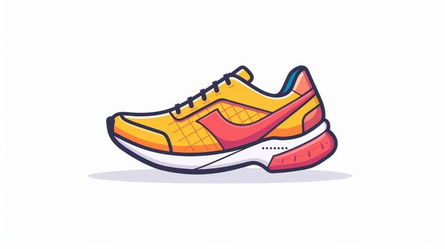 Vector illustration of a running shoe icon on a white background