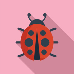 Antenna insect icon flat vector. Summer animal natural. Creature forest