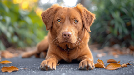 golden retriever in a summer field, in the style of sun rays shining on it, light and amber