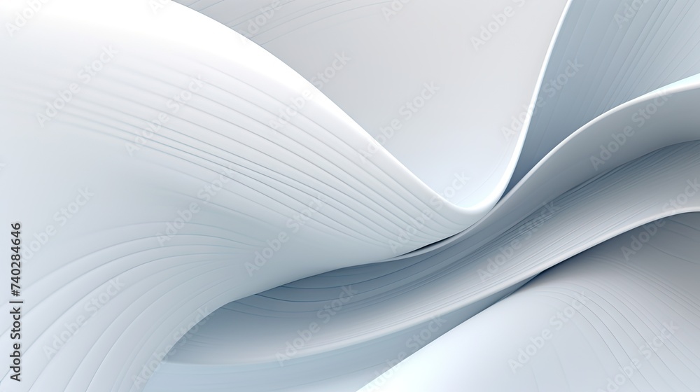 Poster elegant minimalistic design of white abstract background with flowing wavy lines