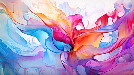 Dynamic Multicolored Brushstrokes Create Abstract Vibrant Artwork with Splashes of Color