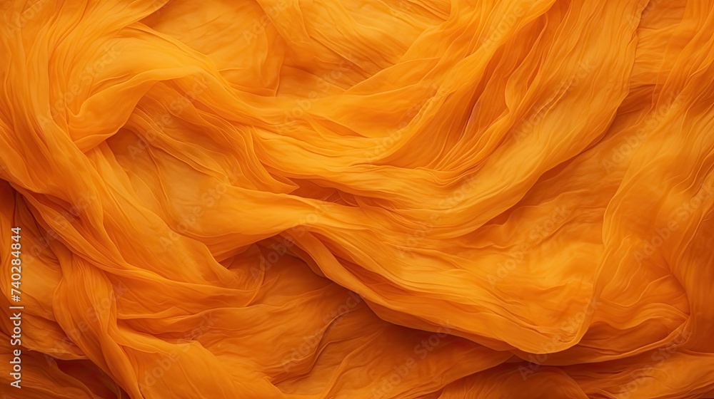 Poster vivid amber felt texture: colored fabric fibers abstract art background with empty space