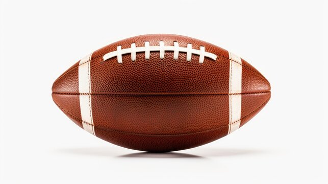 Classic American Football Ball Against a Clean White Background for Sports Design Elements