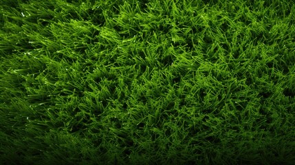 Vibrant Green Synthetic Turf Close-Up Background Field - Lush Artificial Lawn for Sports and Outdoor Recreation - obrazy, fototapety, plakaty