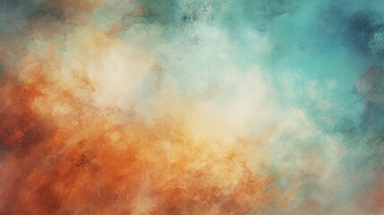 Obraz premium Vibrant Painting of Majestic Sky with Clouds in Red and Blue Hues