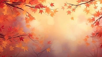 Naklejka na ściany i meble Vibrant Fall Foliage Provides a Stunning Background for Autumn Designs