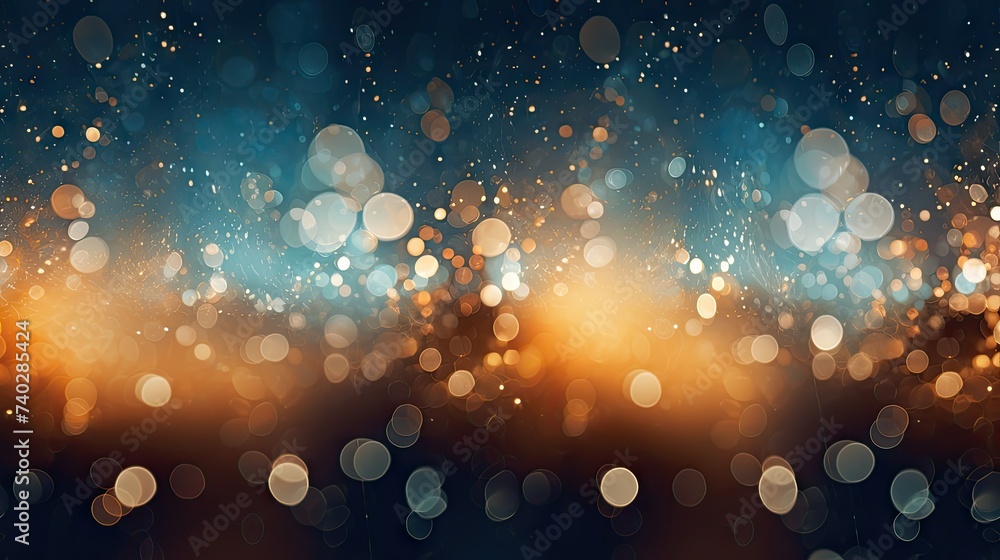 Poster mesmerizing abstract bokeh lights background with radiant splits and glare