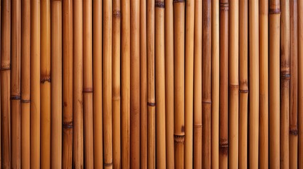 Naklejka premium Zen Bamboo Fence Panels Texture - Natural Asian Style Wooden Paneling Background