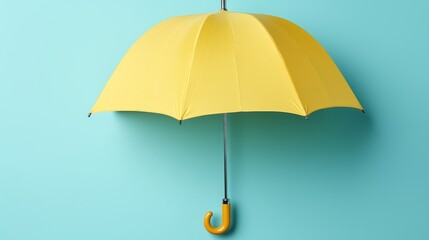 A chic and trendy umbrella as a stylish fashion accessory with ample space for text, side view