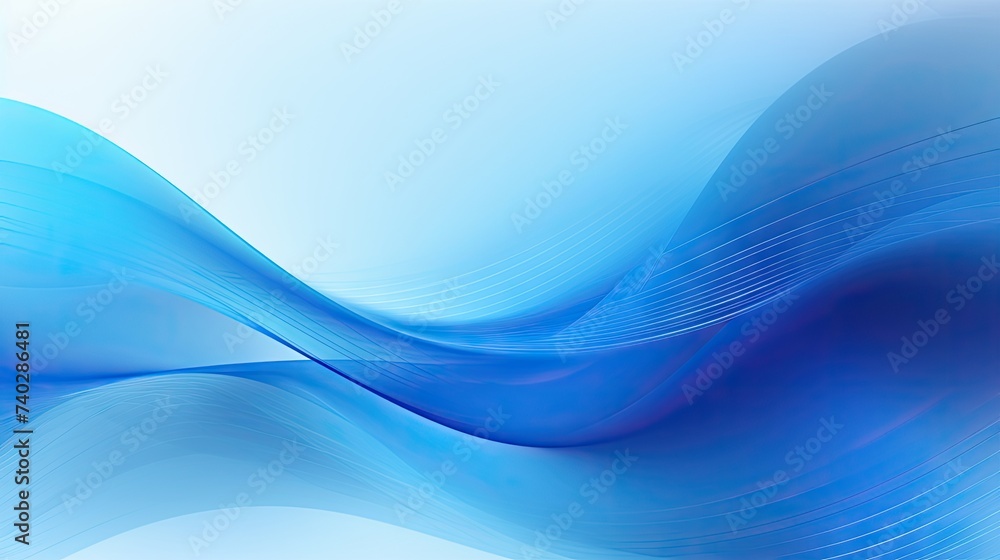 Poster sleek blue wave abstract background with smooth curve design and blurred lines