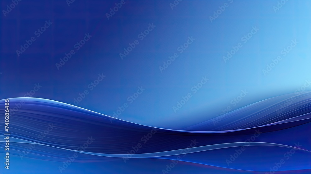 Aufkleber dynamic blue abstract waves illustration with depth and tranquility for modern design projects
