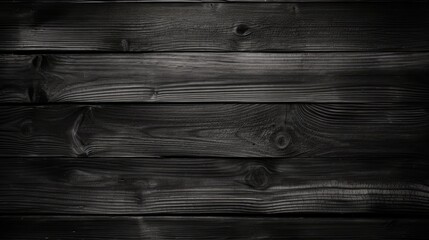 Elegant Black Wood Texture Background with Rustic Planks for Sophisticated Design Projects