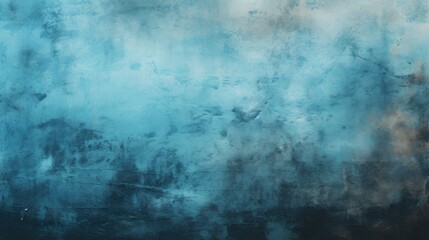 Dynamic Blue and Brown Abstract Painting with Textured Grunge Navy Background
