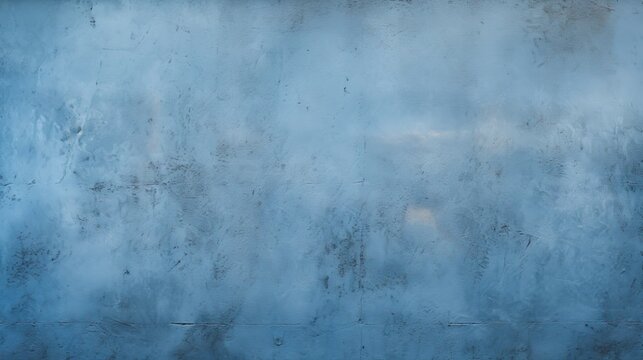 Serene Blue Cement Wall with Minimalist White and Black Elements, Abstract Background
