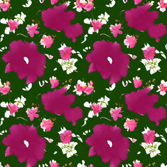 floral pattern vegetation - 740286842