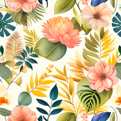 floral pattern vegetation - 740286856