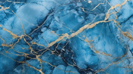Elegant Blue Marble with Luxurious Gold Veins Perfect for High-End Design Projects