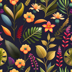 floral pattern vegetation - 740286862