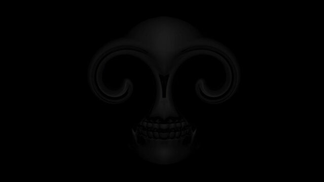 Exploding Skull Alpha Channel Abstract VJ Animation
