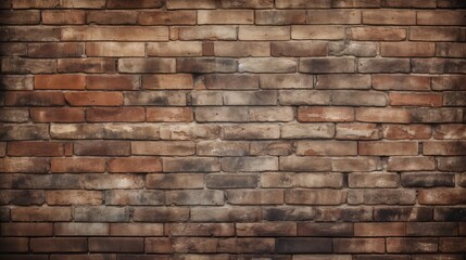 Rustic Charm: Detailed Brown and Black Brick Wall Offers Classic Textured Background