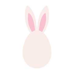 Isolated easter egg with rabbit ears Vector