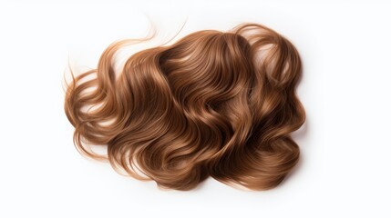 Fototapeta premium Elegant Brown Hair with Luscious Long Wavy Curls Cascading Downward