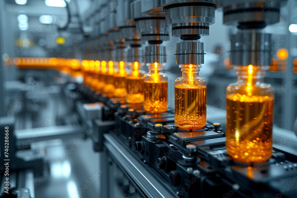 Poster engineers utilizing advanced robotics in the production of energy-efficient appliances designed to r