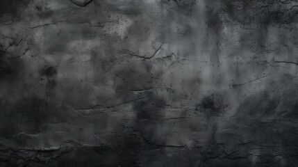 Fototapeta na wymiar Eerie Black Wall with Textured Cement Illustrating Horror and Halloween Theme