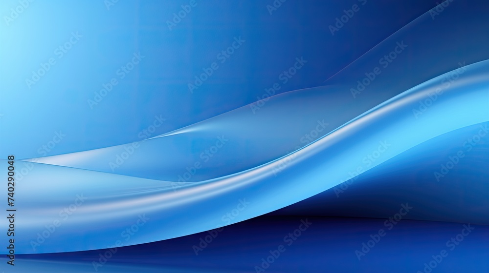 Aufkleber elegant blue gradient background with soft lighting and curved wave design for graphic projects